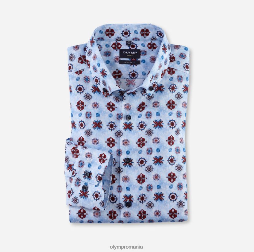 luxor modern fit, camasa business, nasturi, rosu OLYMP îmbrăcăminte 4Z8LB6924