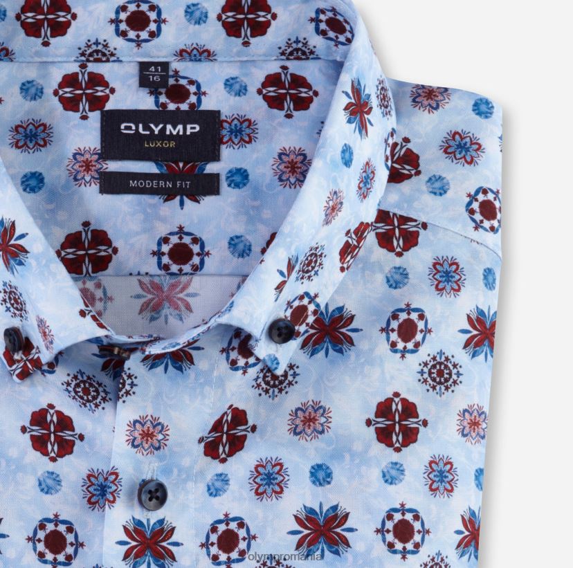 luxor modern fit, camasa business, nasturi, rosu OLYMP îmbrăcăminte 4Z8LB6924