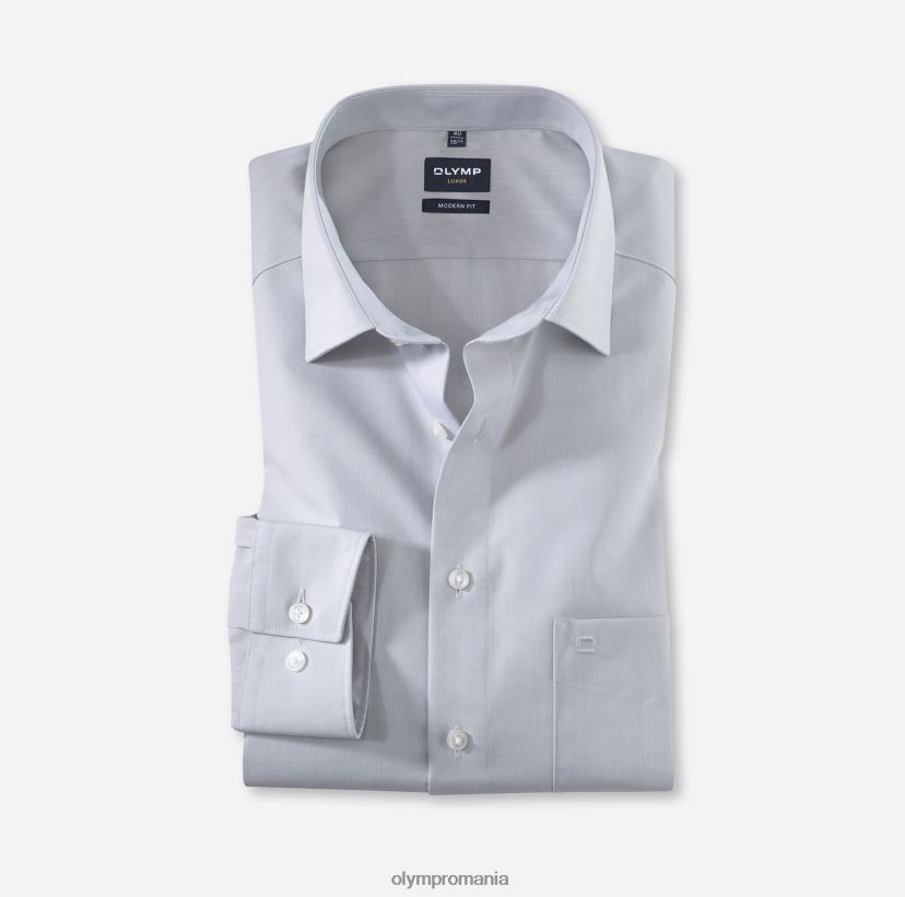 luxor modern fit, camasa business, new kent, gri argintiu OLYMP îmbrăcăminte 4Z8LB61388