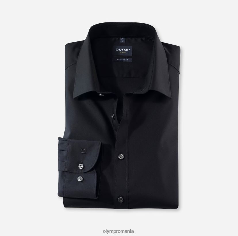 luxor modern fit, camasa business, new kent, negru OLYMP îmbrăcăminte 4Z8LB61381