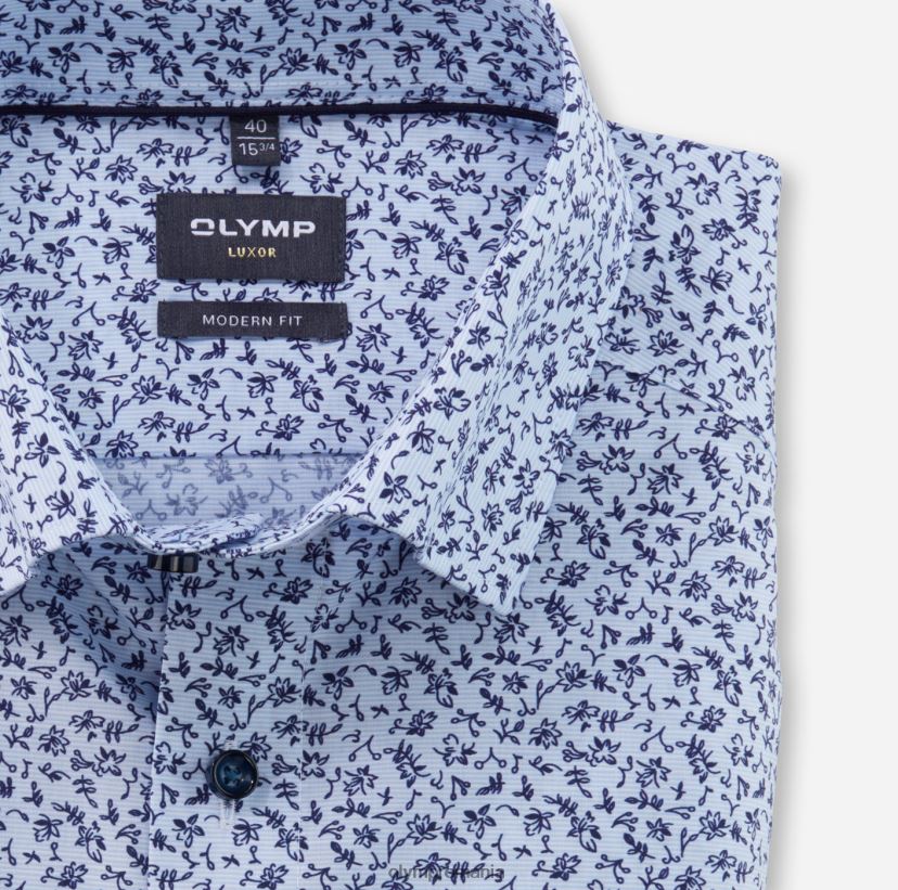 luxor modern fit, camasa business, sub nasturi, albastru OLYMP îmbrăcăminte 4Z8LB61134