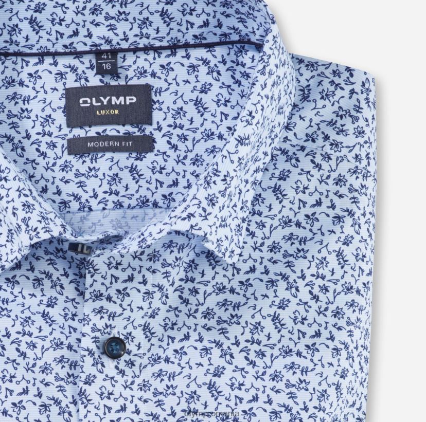 luxor modern fit, camasa business, sub nasturi, albastru OLYMP îmbrăcăminte 4Z8LB61296