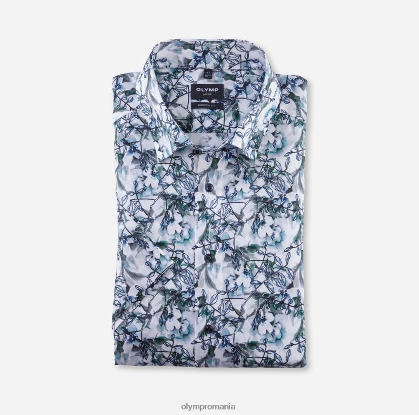 luxor modern fit, camasa business, sub nasturi, aqua OLYMP îmbrăcăminte 4Z8LB61082