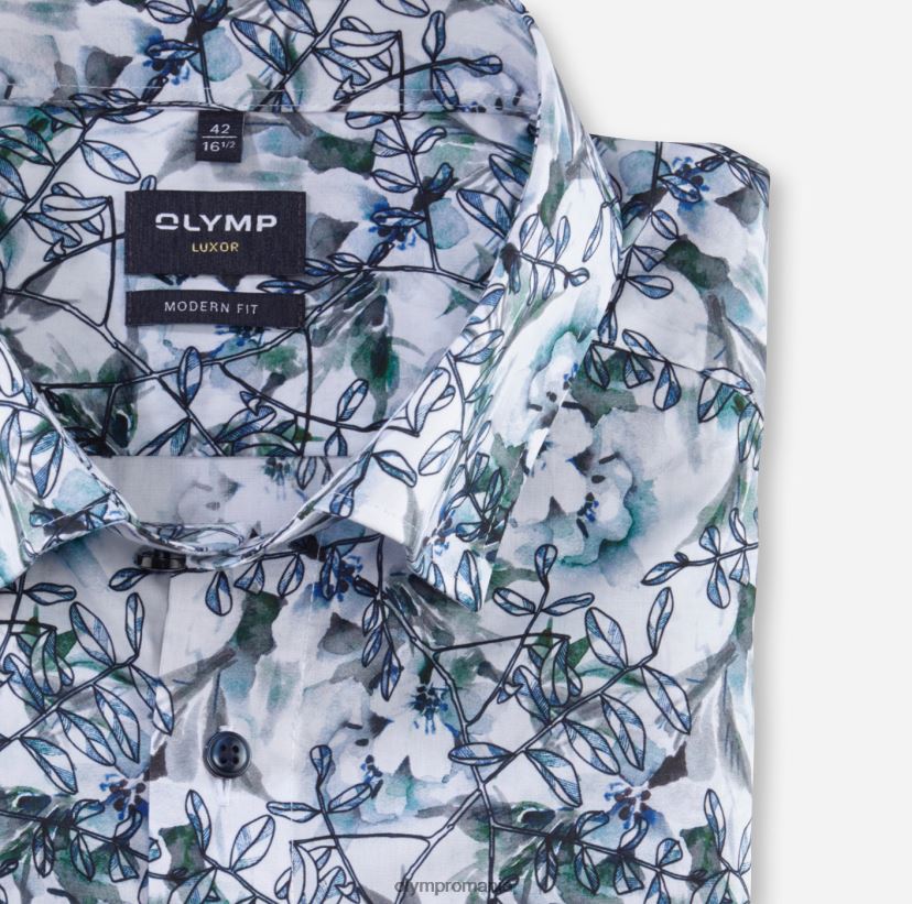 luxor modern fit, camasa business, sub nasturi, aqua OLYMP îmbrăcăminte 4Z8LB61082