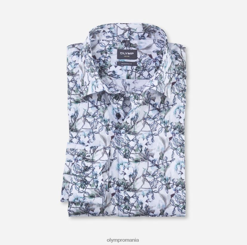 luxor modern fit, camasa business, sub nasturi, aqua OLYMP îmbrăcăminte 4Z8LB61118