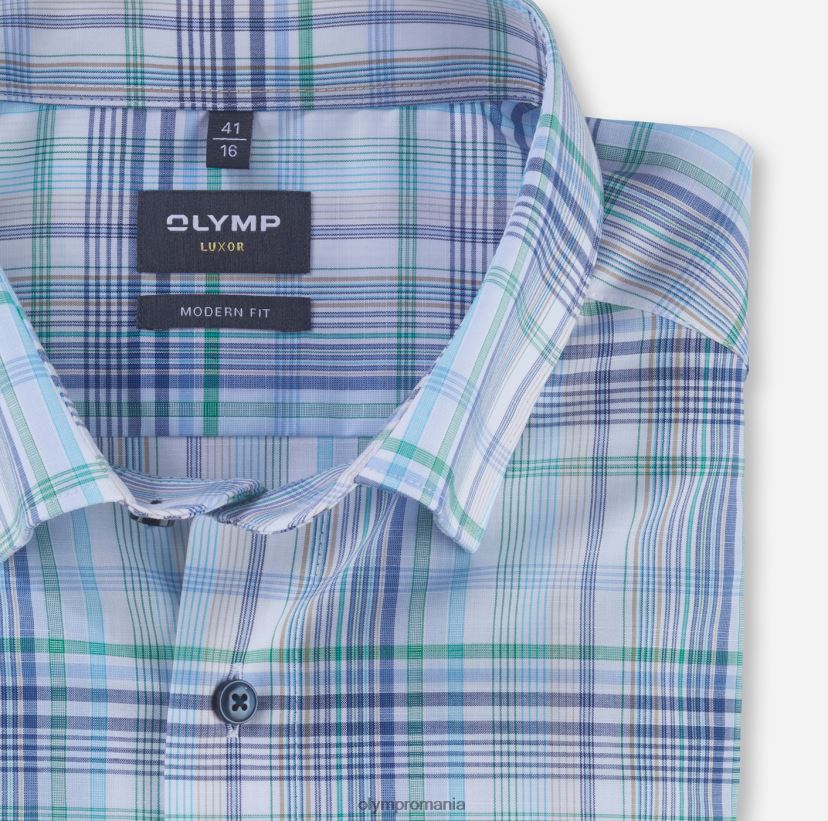luxor modern fit, camasa business, sub nasturi, aqua OLYMP îmbrăcăminte 4Z8LB61153
