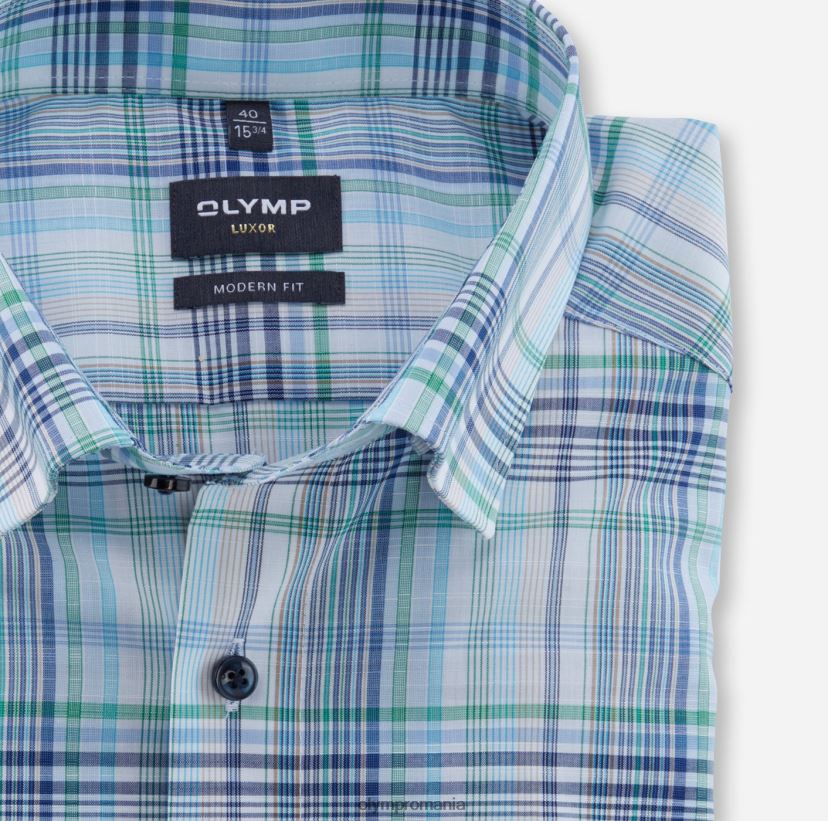 luxor modern fit, camasa business, sub nasturi, aqua OLYMP îmbrăcăminte 4Z8LB61251