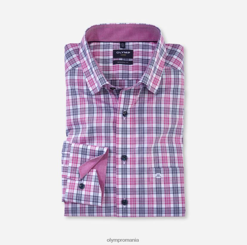luxor modern fit, camasa business, sub nasturi, fucsia OLYMP îmbrăcăminte 4Z8LB61026