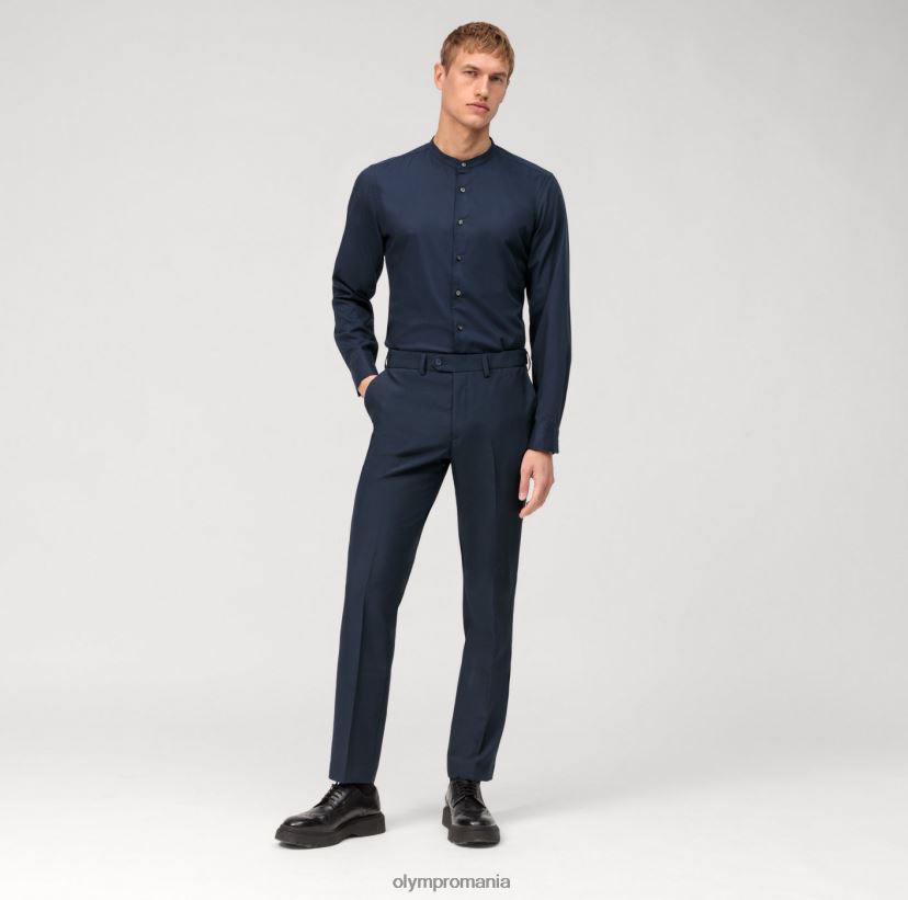 Nivelul cinci, corp spălat, cămașă business, guler ridicat, marin OLYMP îmbrăcăminte 4Z8LB6458