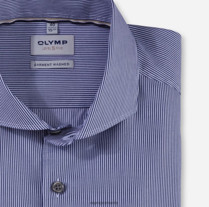 Nivelul cinci spălat pe corp, cămașă business, cutaway, marine OLYMP îmbrăcăminte 4Z8LB6572