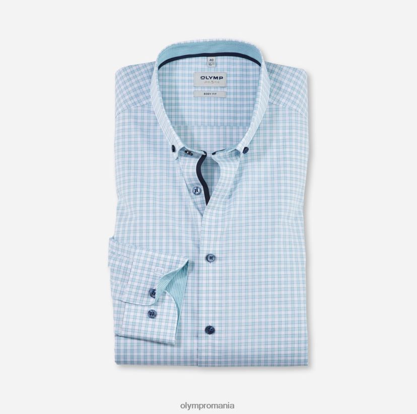 Potrivire corporală de nivel cinci, cămașă business, cu nasturi, smarald OLYMP îmbrăcăminte 4Z8LB6735