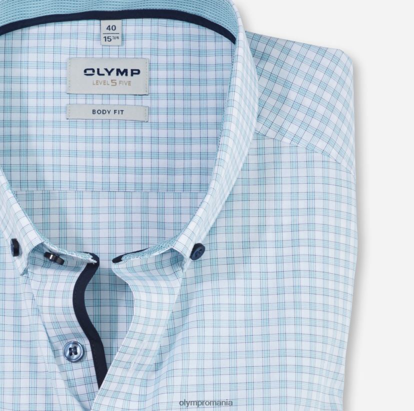 Potrivire corporală de nivel cinci, cămașă business, cu nasturi, smarald OLYMP îmbrăcăminte 4Z8LB6735
