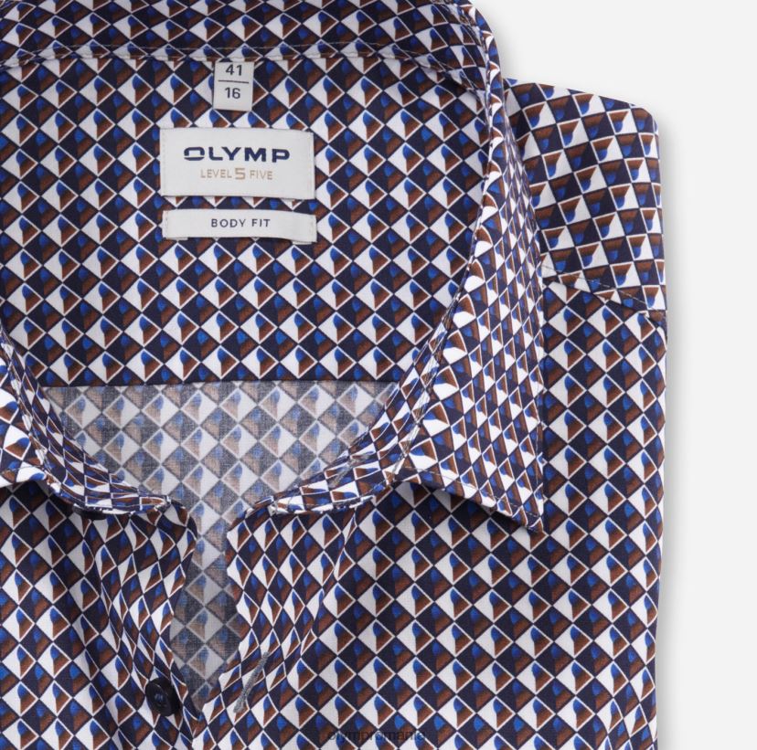 corp de nivel cinci, cămașă business, New York Kent, maro roșcat OLYMP îmbrăcăminte 4Z8LB6535