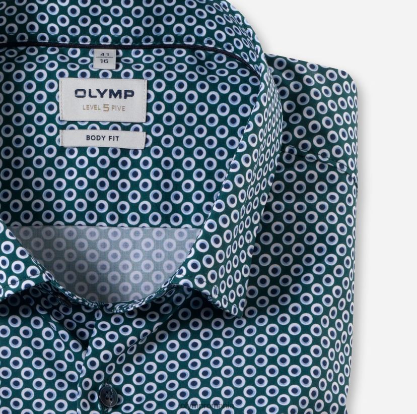 corp de nivel cinci, cămașă business, sub nasturi, smarald OLYMP îmbrăcăminte 4Z8LB6506