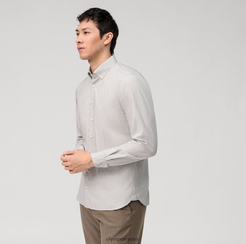 corp de nivel cinci spălat haine, cămașă business, cu nasturi, taupe OLYMP îmbrăcăminte 4Z8LB6553