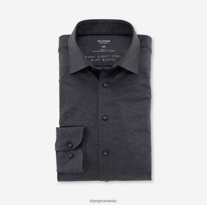 nivel cinci 24/7 body fit, cămașă business, New York Kent, antracit OLYMP îmbrăcăminte 4Z8LB6400