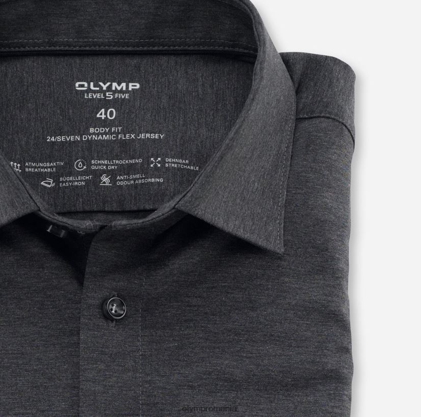 nivel cinci 24/7 body fit, cămașă business, New York Kent, antracit OLYMP îmbrăcăminte 4Z8LB6400