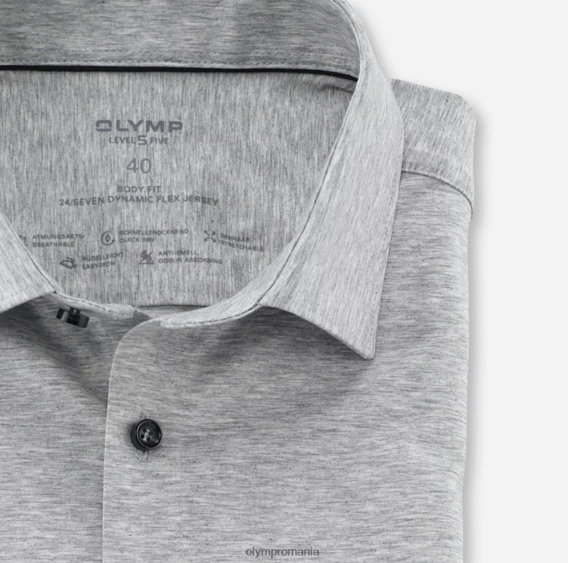 nivel cinci 24/7 body fit, cămașă business, New York Kent, gri argintiu OLYMP îmbrăcăminte 4Z8LB6413
