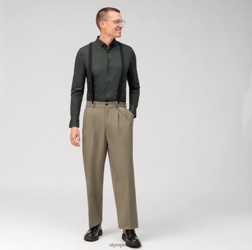 nivel cinci 24/7 body fit, cămașă business, cu nasturi, măsline OLYMP îmbrăcăminte 4Z8LB6528