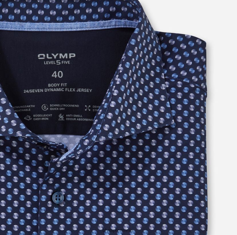 nivel cinci 24/7 body fit, cămașă business, kent, marine OLYMP îmbrăcăminte 4Z8LB6502