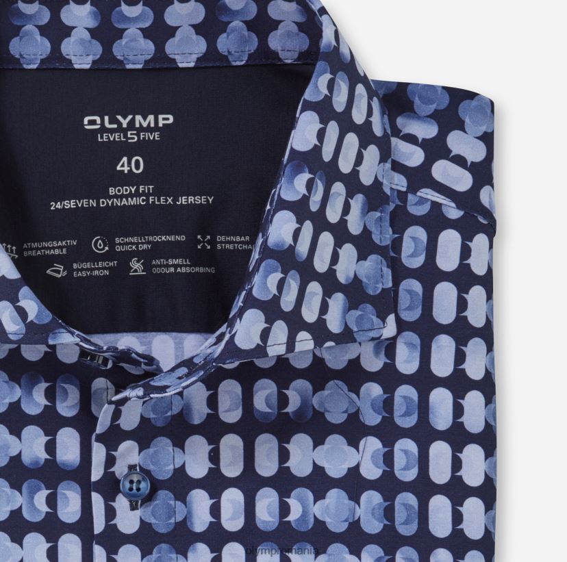nivel cinci 24/7 body fit, cămașă business, kent, marine OLYMP îmbrăcăminte 4Z8LB6556