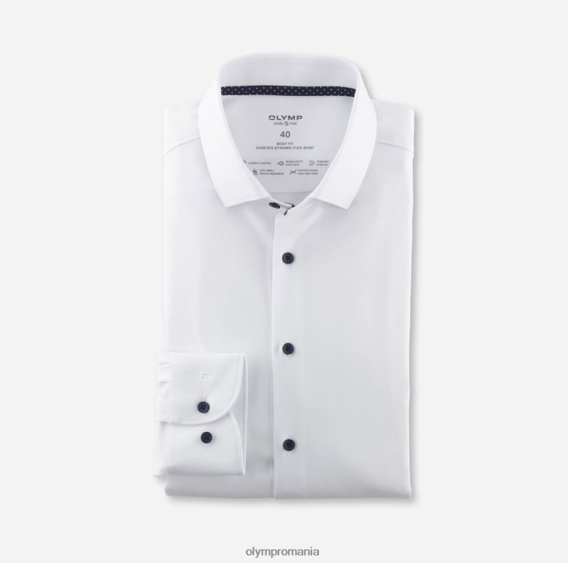 nivel cinci 24/7 body fit, cămașă business, kent modern, alb OLYMP îmbrăcăminte 4Z8LB6440