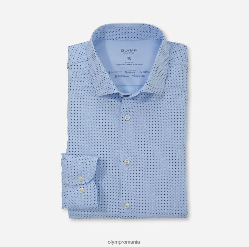 nivel cinci 24/7 body fit, cămașă business, kent modern, albastru OLYMP îmbrăcăminte 4Z8LB6832