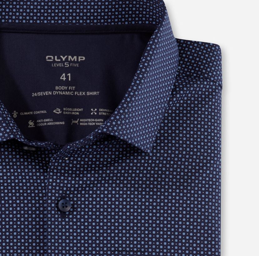 nivel cinci 24/7 body fit, cămașă business, kent modern, marine OLYMP îmbrăcăminte 4Z8LB6446