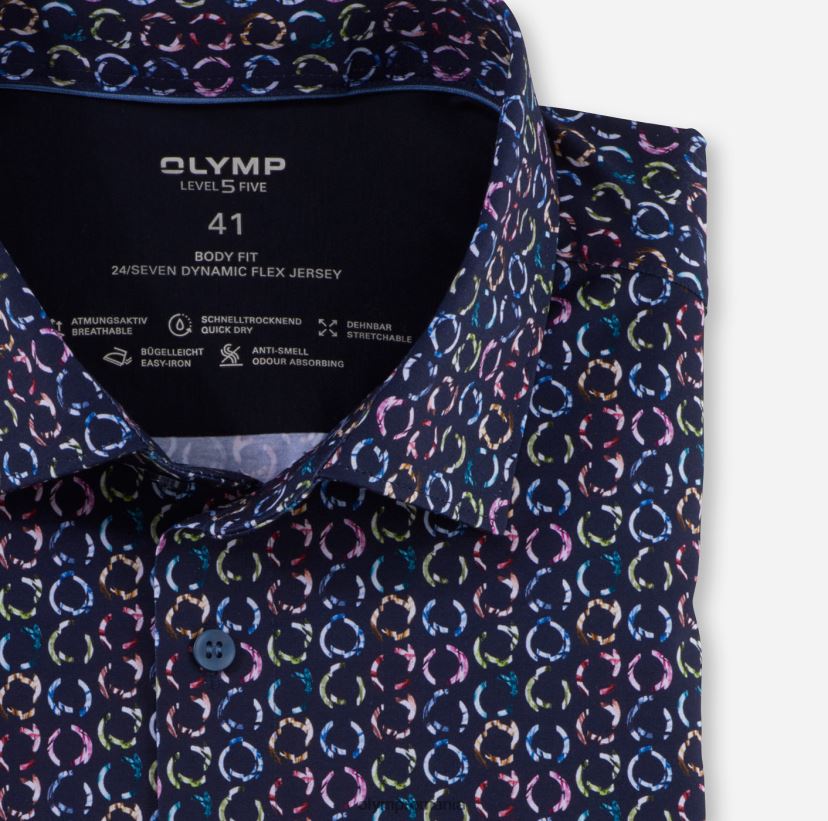 nivel cinci 24/7 body fit, cămașă business, kent modern, marine OLYMP îmbrăcăminte 4Z8LB6708