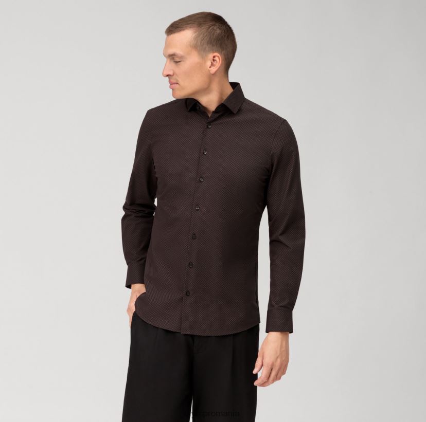 nivel cinci 24/7 body fit, cămașă business, kent modern, maro roșcat OLYMP îmbrăcăminte 4Z8LB6540