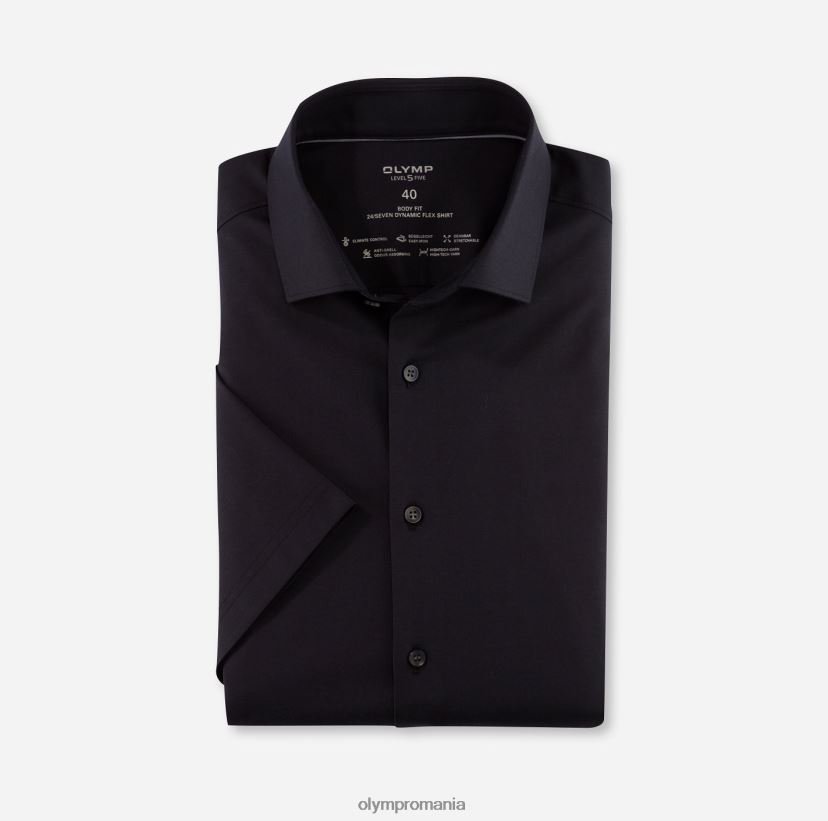 nivel cinci 24/7 body fit, cămașă business, kent modern, negru OLYMP îmbrăcăminte 4Z8LB6468