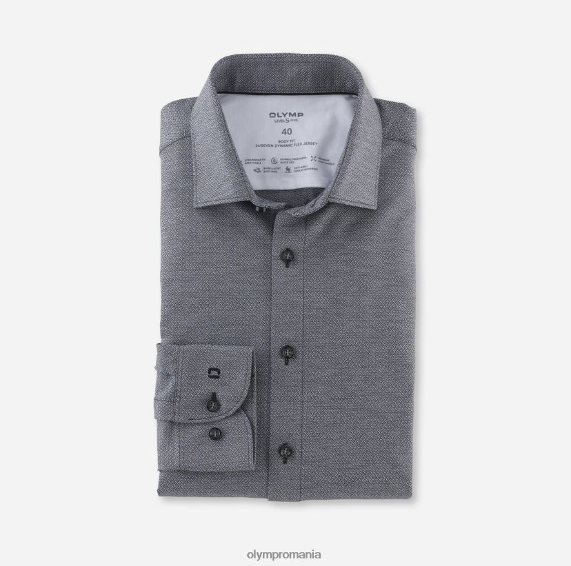 nivel cinci 24/7 body fit, cămașă business, kent modern, negru OLYMP îmbrăcăminte 4Z8LB6725