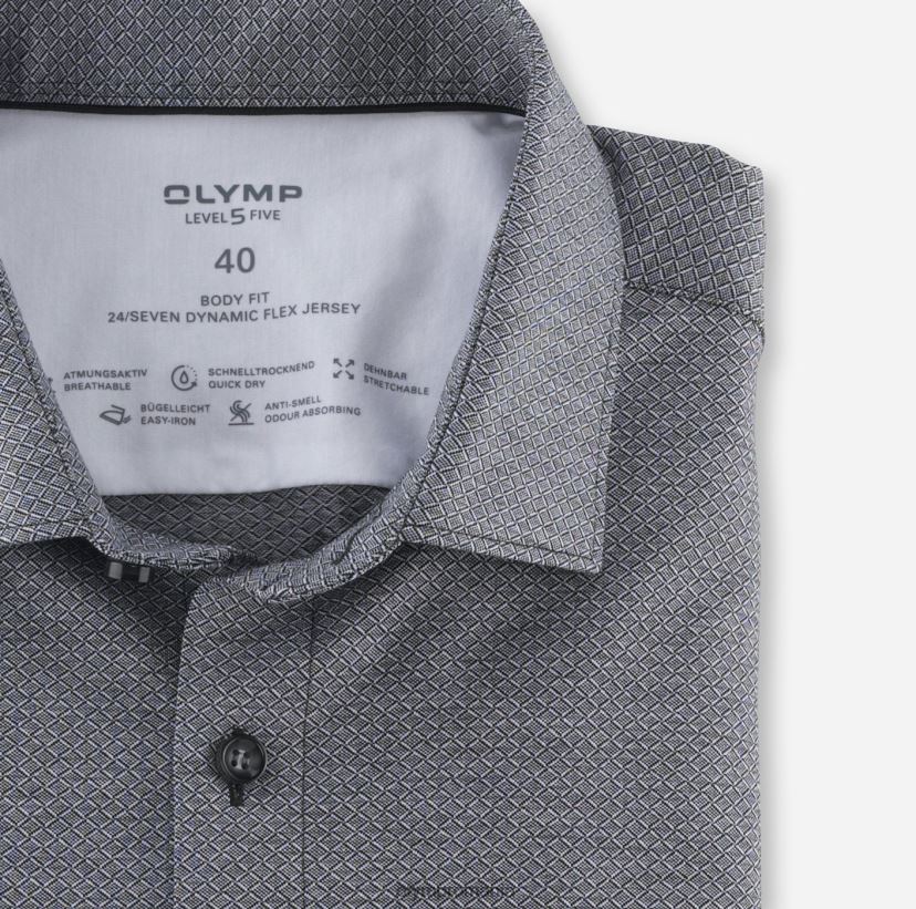 nivel cinci 24/7 body fit, cămașă business, kent modern, negru OLYMP îmbrăcăminte 4Z8LB6725