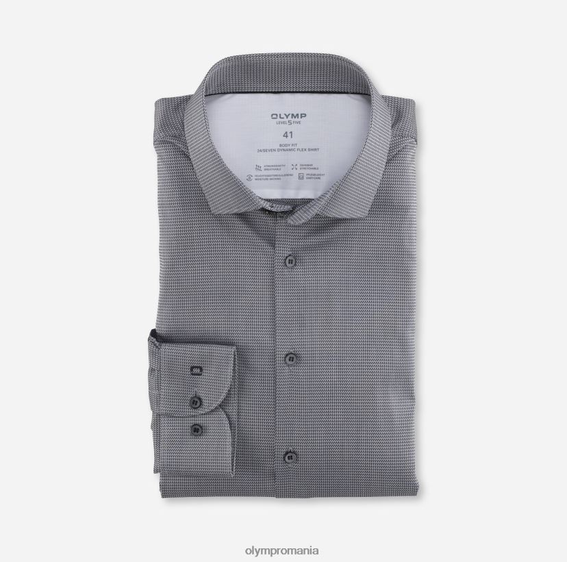 nivel cinci 24/7 body fit, cămașă business, kent modern, negru OLYMP îmbrăcăminte 4Z8LB6807