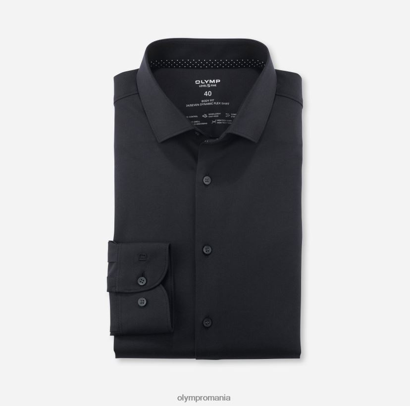 nivel cinci 24/7 body fit, cămașă business, kent modern, negru OLYMP îmbrăcăminte 4Z8LB6817