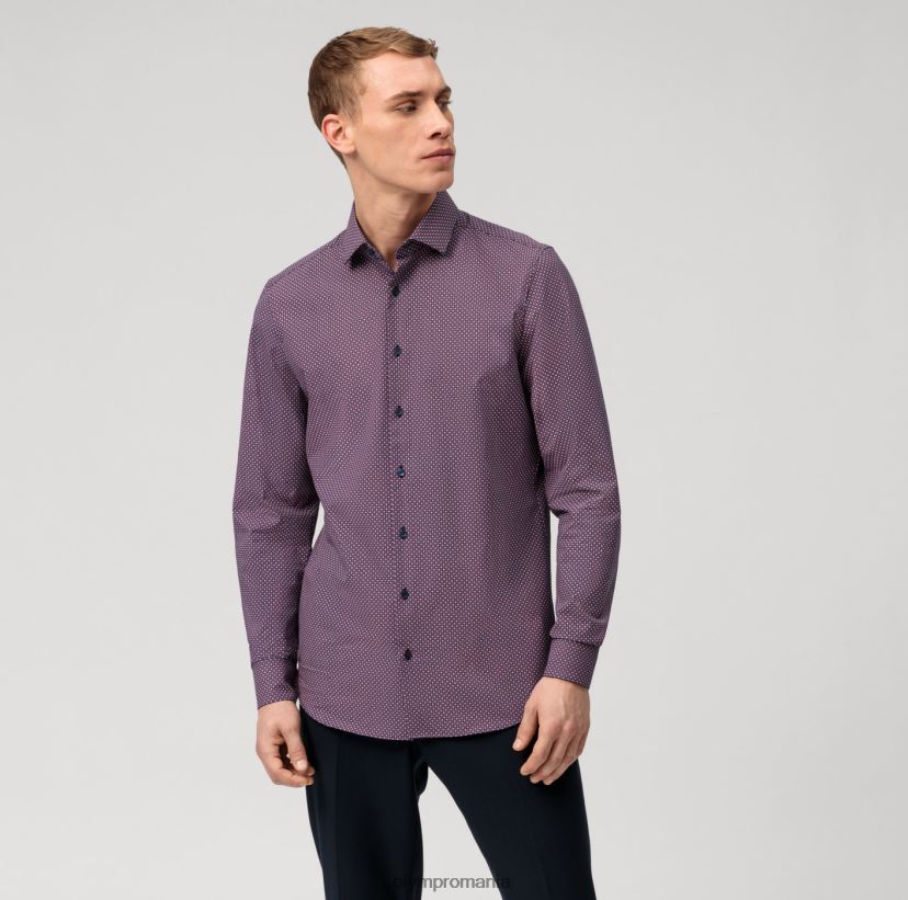 nivel cinci 24/7 body fit, cămașă business, kent modern, roșu OLYMP îmbrăcăminte 4Z8LB6492