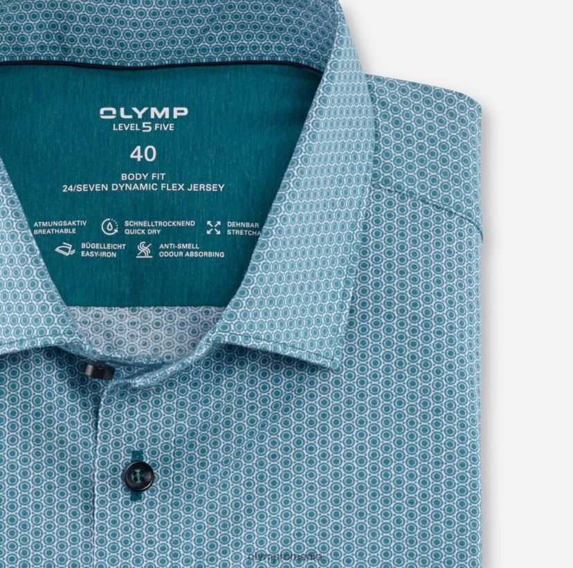 nivel cinci 24/7 body fit, cămașă business, kent modern, smarald OLYMP îmbrăcăminte 4Z8LB6675