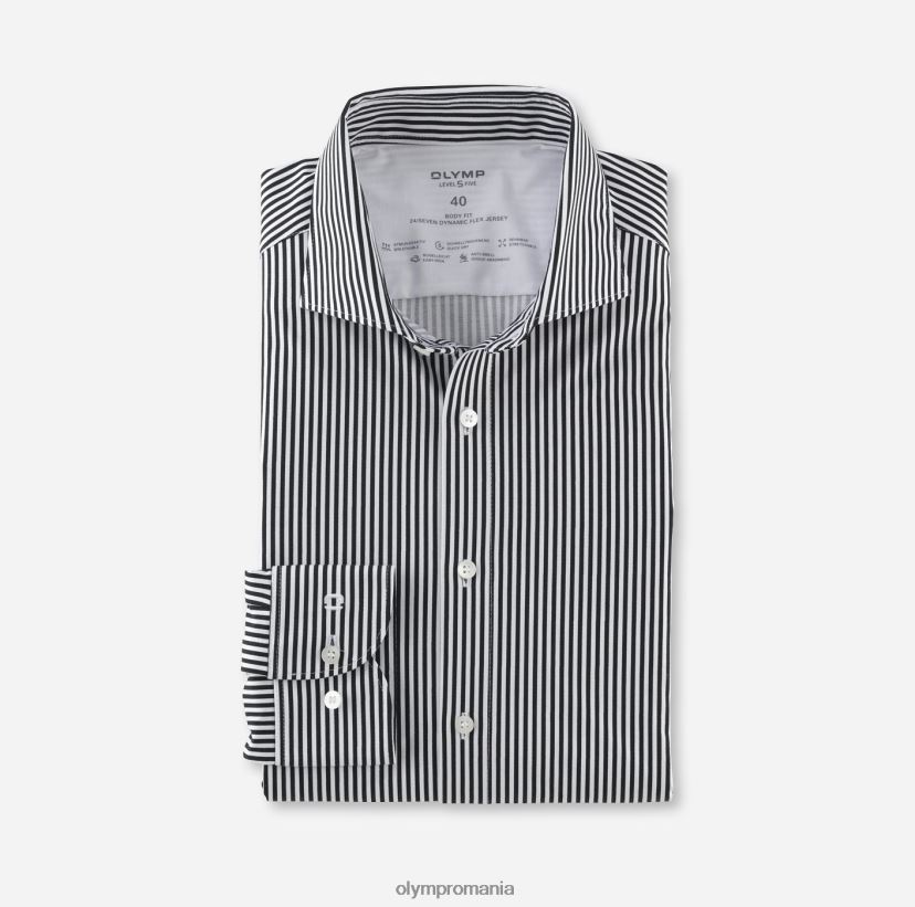 nivel cinci 24/7 body fit, cămașă business, kent, negru OLYMP îmbrăcăminte 4Z8LB6508