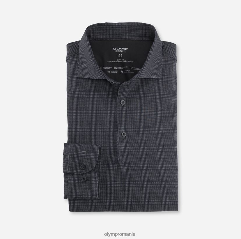 nivel cinci 24/7 body fit, cămașă business, kent, negru OLYMP îmbrăcăminte 4Z8LB6762