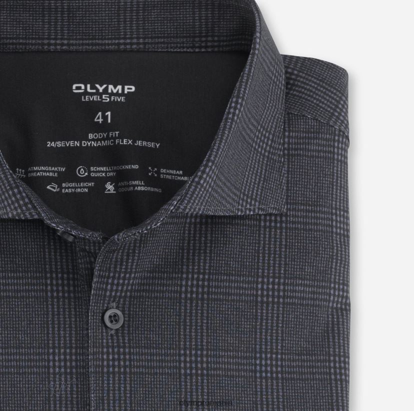 nivel cinci 24/7 body fit, cămașă business, kent, negru OLYMP îmbrăcăminte 4Z8LB6762