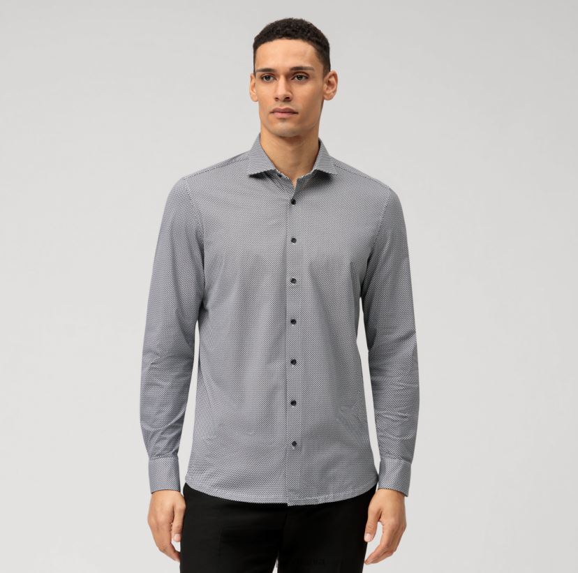 nivel cinci 24/7 body fit, cămașă business, kent, negru OLYMP îmbrăcăminte 4Z8LB6790