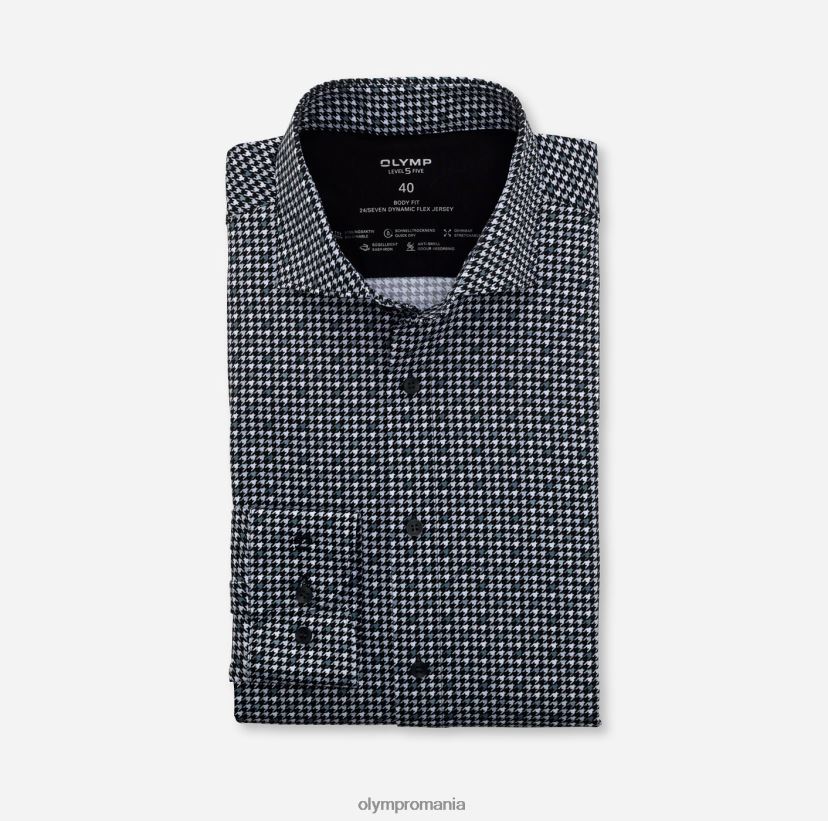 nivel cinci 24/7 body fit, cămașă business, kent, negru OLYMP îmbrăcăminte 4Z8LB6815