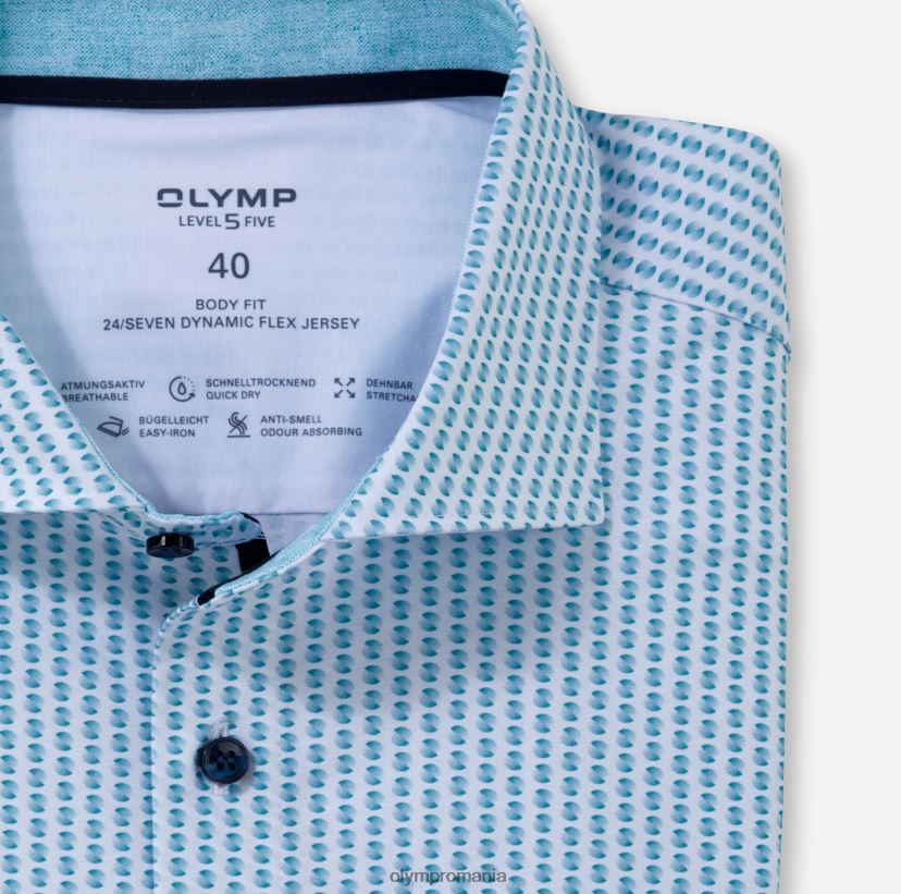 nivel cinci 24/7 body fit, cămașă business, kent, smarald OLYMP îmbrăcăminte 4Z8LB6608