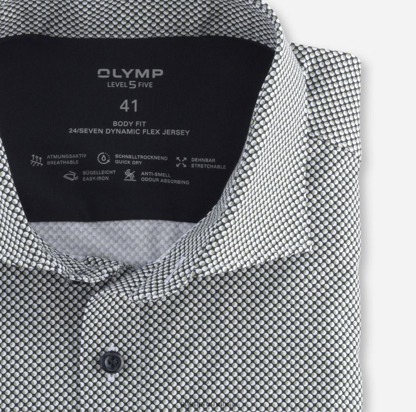 nivel cinci 24/7 body fit, cămașă business, kent, verde lime OLYMP îmbrăcăminte 4Z8LB6628