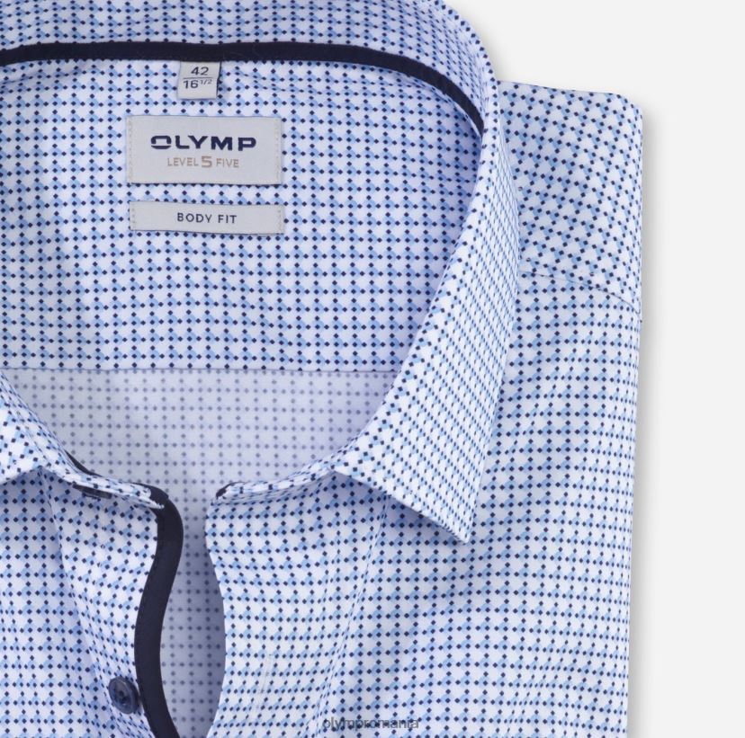 nivel cinci body fit, cămașă business, New York Kent, albastru OLYMP îmbrăcăminte 4Z8LB6428