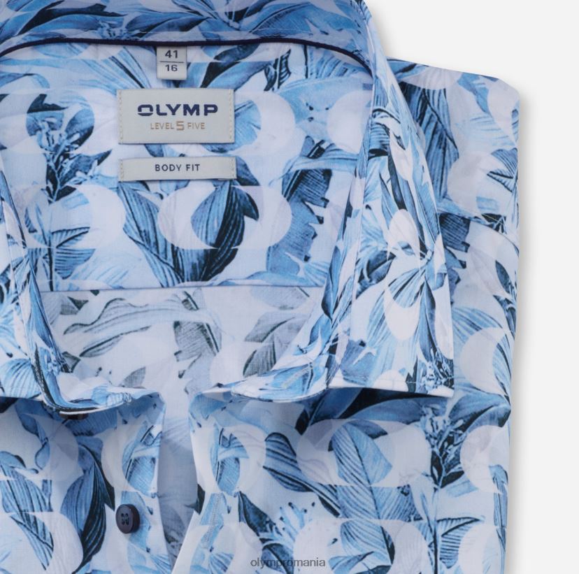 nivel cinci body fit, cămașă business, New York Kent, albastru OLYMP îmbrăcăminte 4Z8LB6728