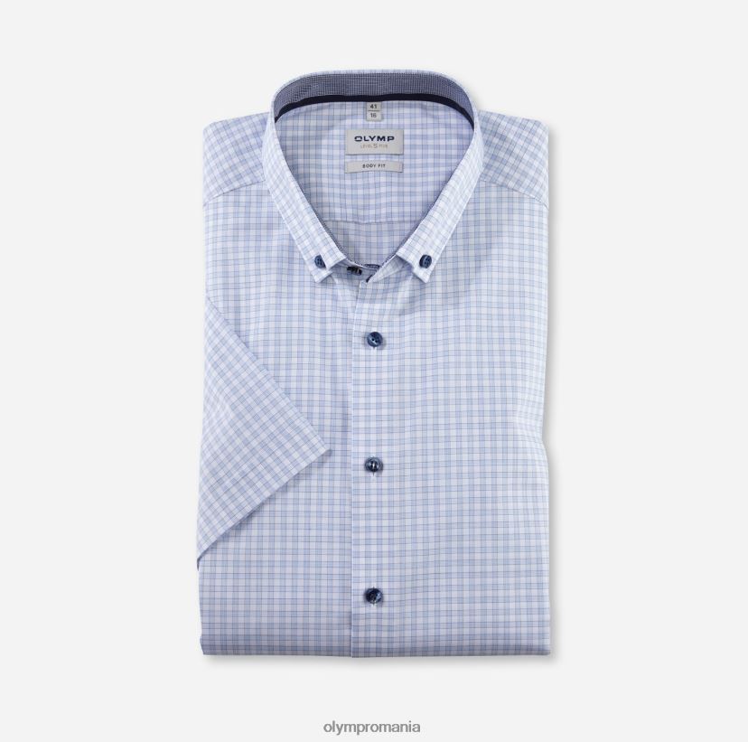 nivel cinci body fit, cămașă business, cu nasturi, albastru OLYMP îmbrăcăminte 4Z8LB6601