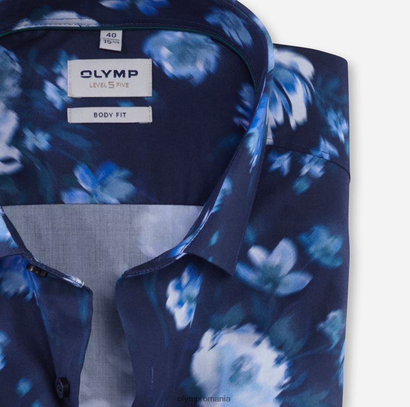 nivel cinci body fit, cămașă business, kent modern, albastru fum OLYMP îmbrăcăminte 4Z8LB6366