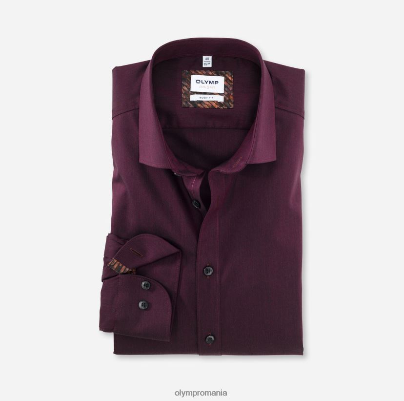 nivel cinci body fit, cămașă business, kent modern, granat OLYMP îmbrăcăminte 4Z8LB6799