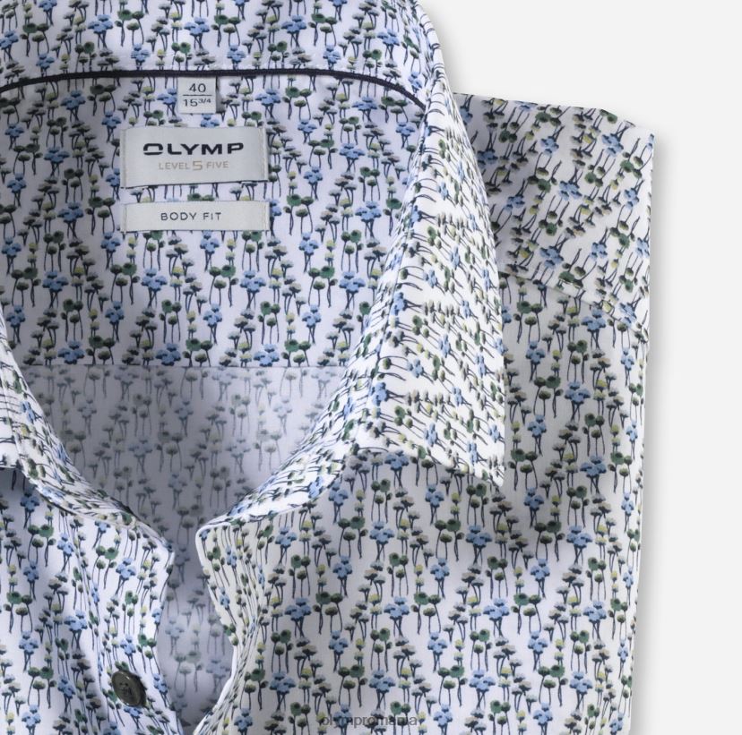 nivel cinci body fit, cămașă business, kent modern, lime OLYMP îmbrăcăminte 4Z8LB6764